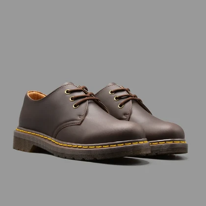 کفش دکتر مارتینز 1461 کریزی هورس آکسفورد قهوه ای Dr.Martens 1461 Crazy Horse Oxford Brown