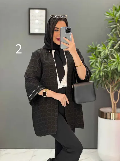 مانتو کتی آستین پولک دوزی