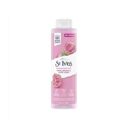 شامپوی بدن شاداب کننده مدل Rose Water Aloe Vera برند St-Ives