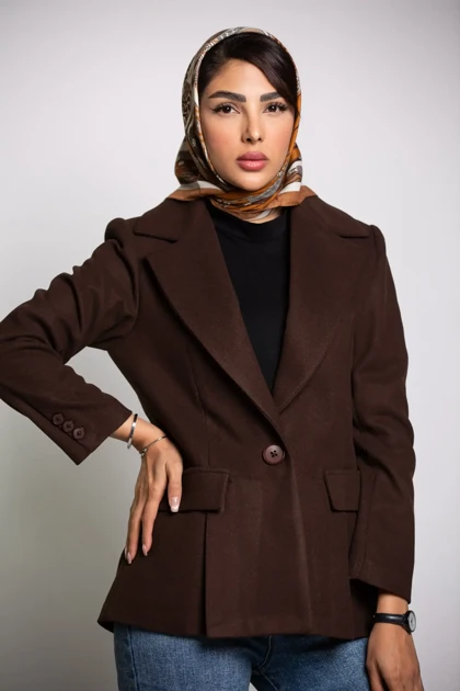 کت زنانه فوتر دکوب چاک‌دار