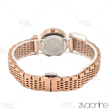ساعت رومانسون زنانه رزگلد مشکی 106205