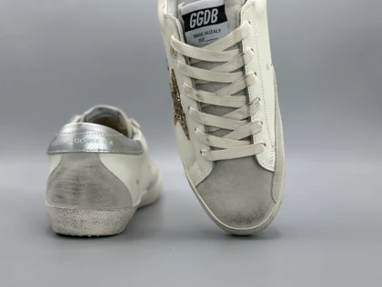 کتانی گلدن گوس سوپراستار سفید طلایی نقره اکلیل/Golden Goose Super Star