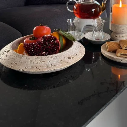 ظرف سفینه تراورتن کرم قطر 30 سانتی