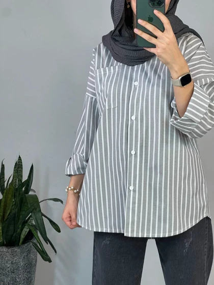 مانتو راه راه کفشدوزک