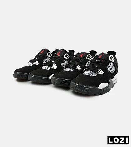 کفش کتانی ساق‌دار مردانه مشکی Nike air jordan 4