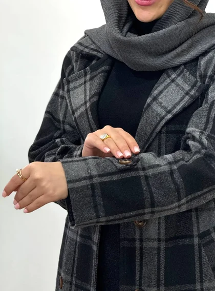 پالتو پشمی بلند آستردار شبنم