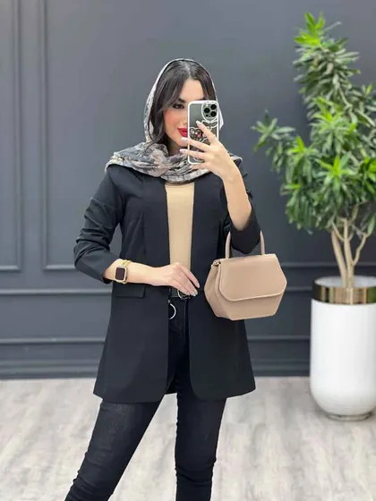مانتو یقه آرشال جیب نما