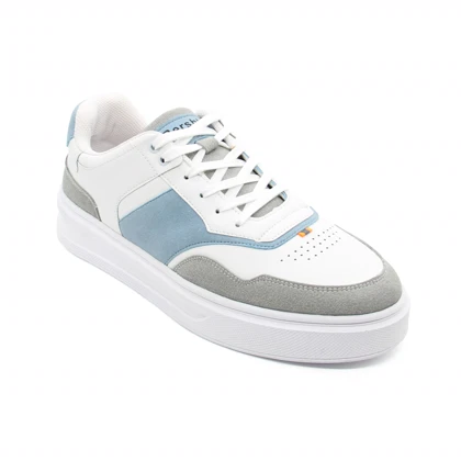 کتانی مردانه Bershka سفید آبی t بزرگپا کد 7085