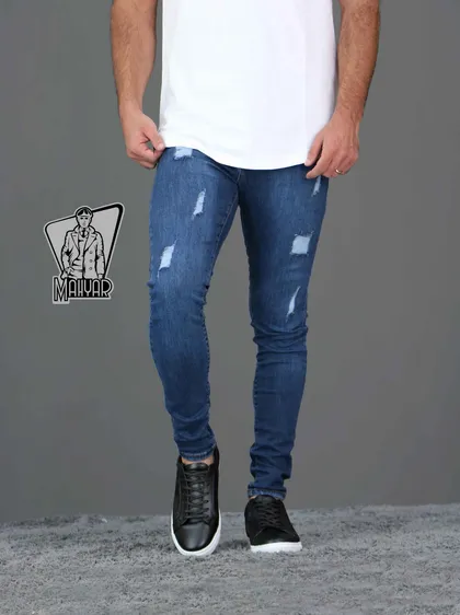 شلوار جین سورمه ای زاپ‌دار TOMMY