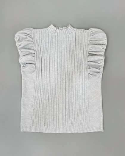 تاپ بافت استین پلیسه کد 4359