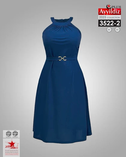پیراهن عروسکی زنانه سایز بزرگ کد 3522