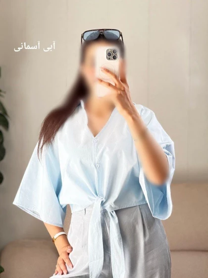 شومیز جلو گره‌ای مدل تبسم | شومیز جلو گره‌ای مدل تبسم کد 50325 کد 11913