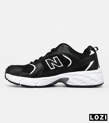 کفش کتانی زنانه و مردانه مشکی سفید NEW BALANCE 530 مدل 4124