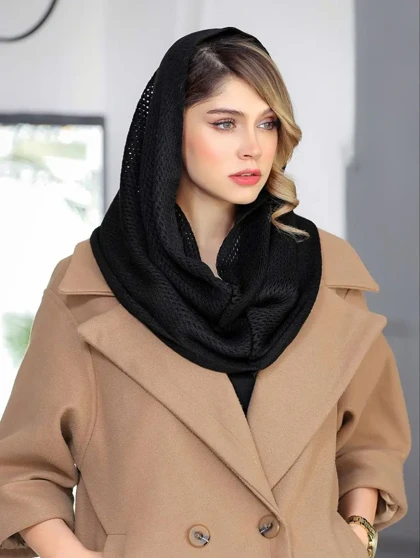 شال بافت ساده زنانه | انتخابی شیک برای فصل سرد سال