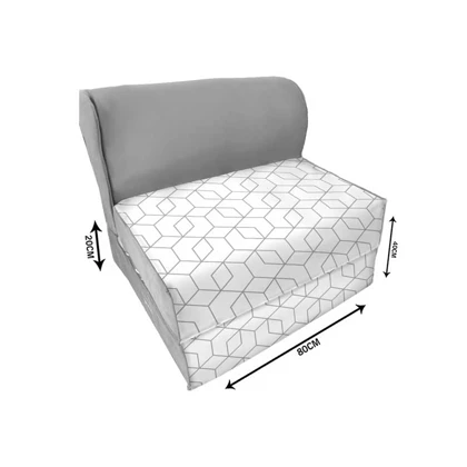 کاناپه تخت شو یک نفره پترن هندسی مدل M1013