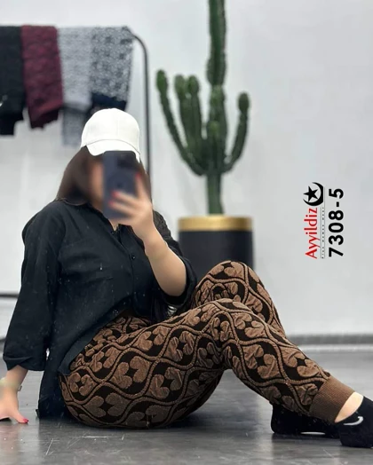 شلوار لک پاییزه زنانه سایز بزرگ 7308