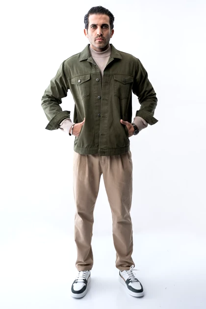 کت کتان چهار جیب مردانه