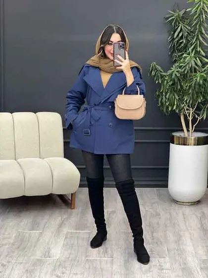 بارانی یقه دوبل شش دکمه