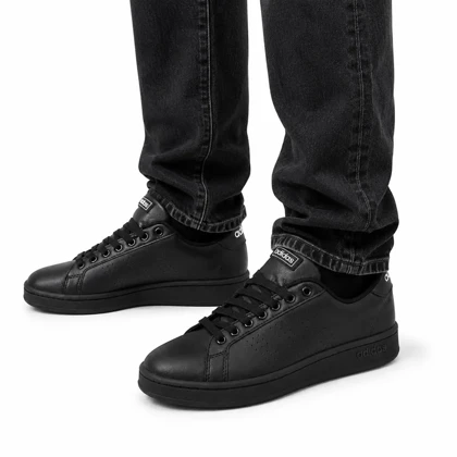 کفش کتانی زنانه و مردانه بزرگ پا استن اسمیت مدل ونس مشکی ADIDAS Stan smith