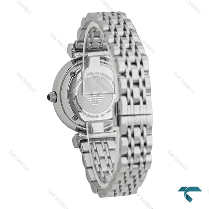 ساعت مچی آرمانی زنانه سیلور صفحه سرمه ای Armani-7860-L
