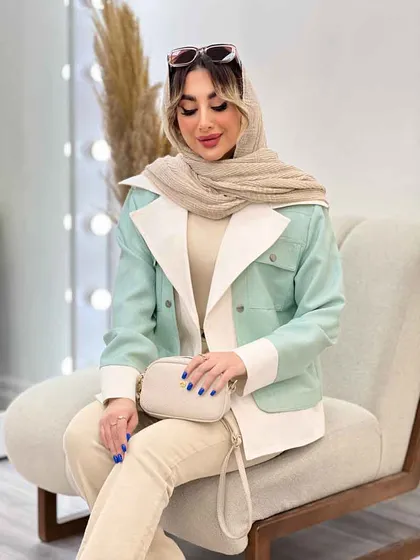 کت ترکیبی لمه دار
