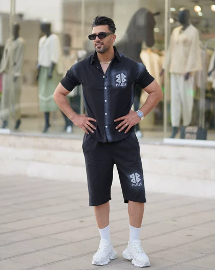 ست پیراهن شلوارک دبل فیس