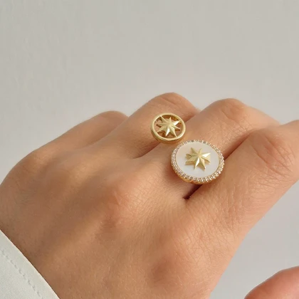 انگشتر ستاره قطبی زنانه - کد 4039