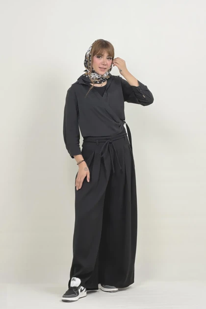 شومیز کراپ کت بغل سگک