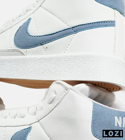 کفش کتانی ساق‌دار مردانه و زنانه سفید آبی Nike Blazer Low 77