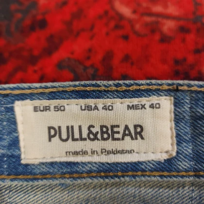 شلوار جین نیم بگ pull & bear بدون جنسیت کد 393