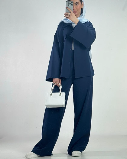 ست شومیز  و شلوار کمردار کد 9000104