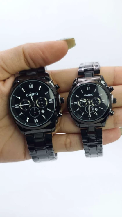 ساعت مچی ست مردانه و زنانه کاسیو Casio سبک 3موتوره و تمام استیل