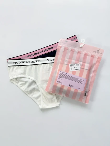 شورت اسلیپ زنانه نخ پنبه کمر کش ساده بسته 2 عددی ویکتوریا سکرت Victoria's Secret
