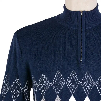 پلیور نیم زیپ طرحدار مردانه