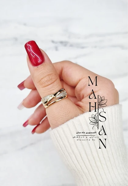 انگشتر زنانه طرح حلقه ازدواج کد WOMAN39 سایز 7