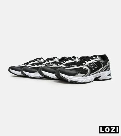 کفش کتانی مردانه و زنانه مشکی نقره ای NEW BALANCE 530