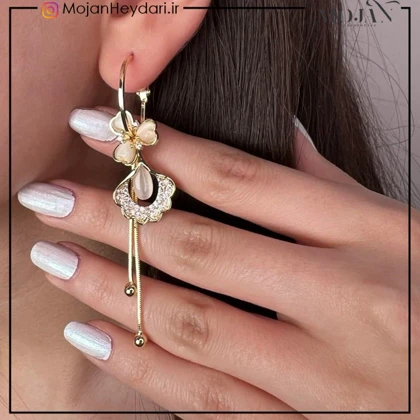 گوشواره صدفی مشابه طلا کد: sg464
