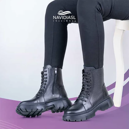 نیم بوت زنانه چرم اسپرت کد 2024007