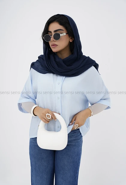 شومیز زنانه شیشه ای باکسی کد1006313
