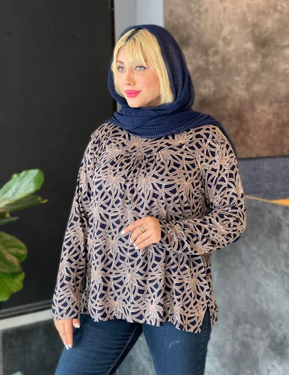 بلوز طرحدار یاسمن کد : B0011