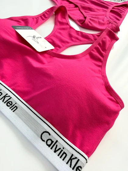 ست نیم‌تنه کاپ‌دار و شورت اسلیپ نخ پنبه کلوین کلاین Calvin Klein