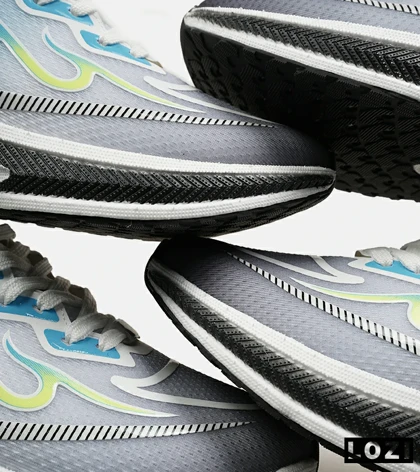 کفش کتانی مردانه سفید آبی لیمویی NIKE zoom X
