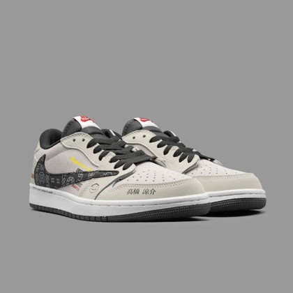 نایکی جردن 1 ساق کوتاه ترویس اسکات ردسانز Nike Jordan 1 Low Travis Scott RedSuns
