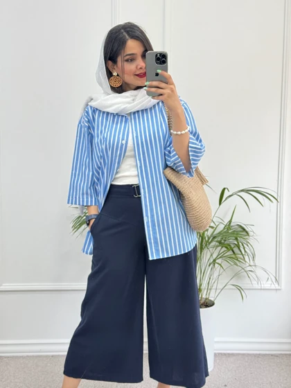 مانتو راه راه نسیم