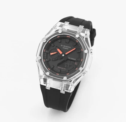 ساعت جی شاک 2100صفحه رزین عقربه نارنجی