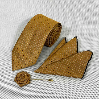 کروات طرحدار هندسی کرم 42