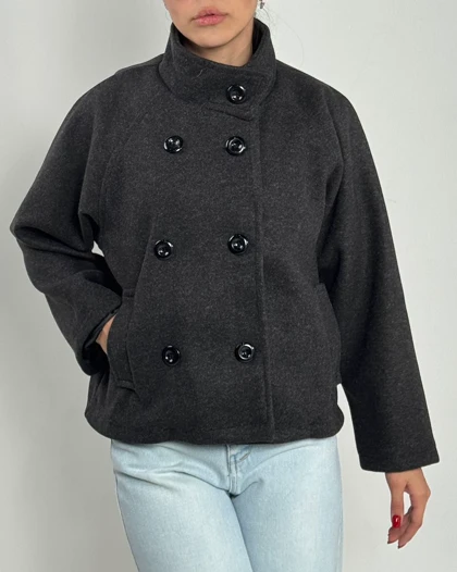 ترنچ کت فوتر یقه ایستاده کد 600044