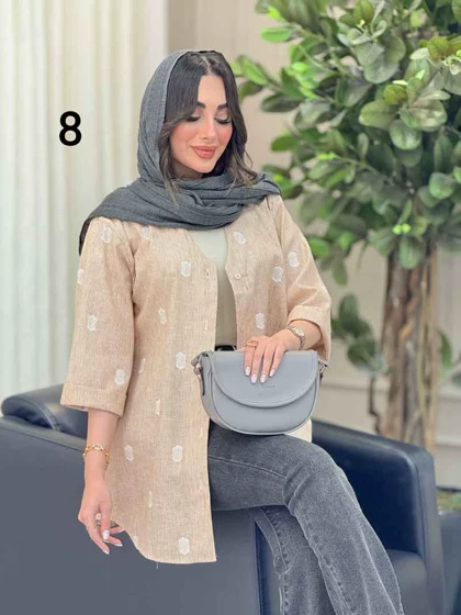 شومیز آستین پاکتی طرح دار