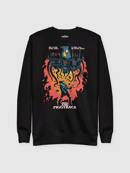 تیشرت استرنجر تینگز تیشرت Stranger Things طرح x Butcher Billy The Piggyback Sweatshirt [Black]
