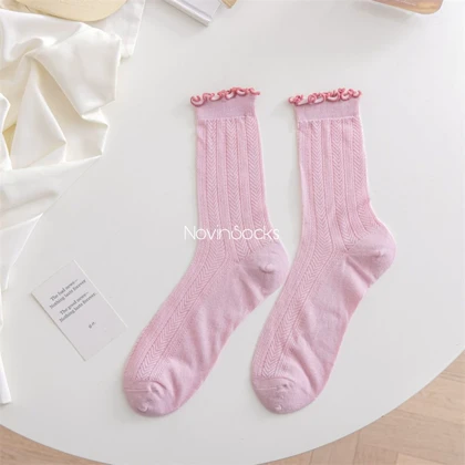 جوراب توری صورتی